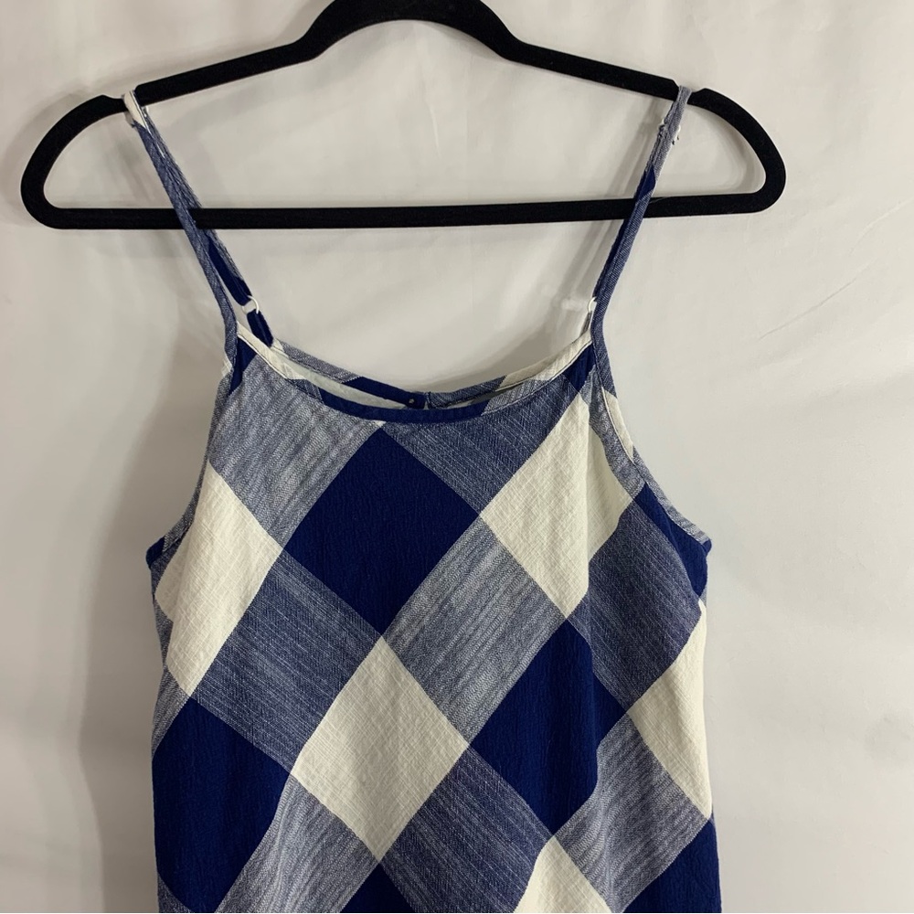 Natural Reflections Blue & White Gingham Spaghetti Strap Picnic Dress, size M - Picture 4 of 11